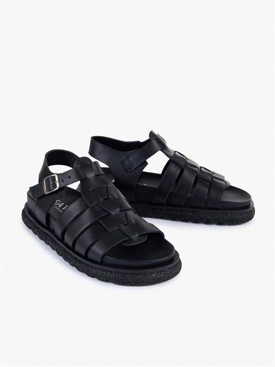 Azor Siyah Deri Kadın Sandalet