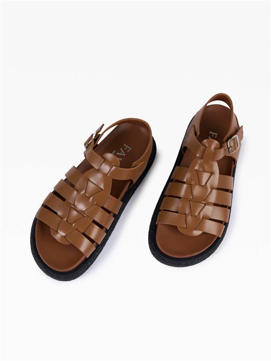 Azor Taba Deri Kadın Sandalet