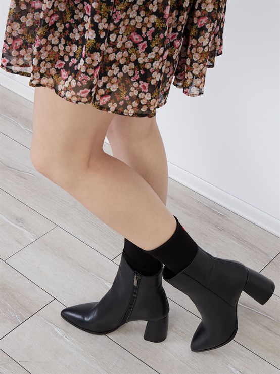 Bleecker Siyah Kadın Deri Bot 