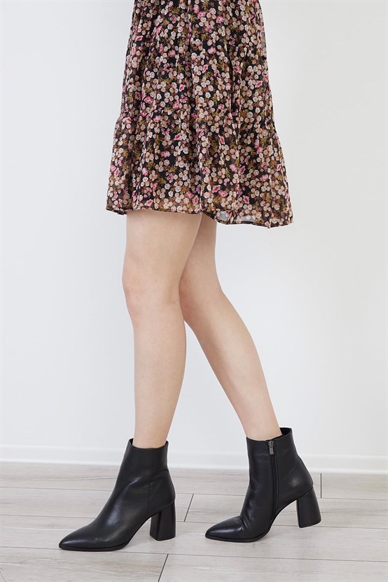 Bleecker Siyah Kadın Deri Bot 