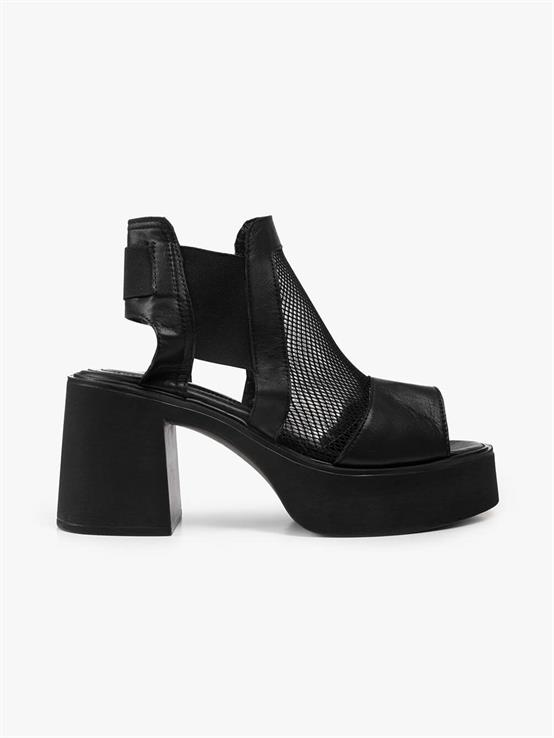 Ciro Siyah Deri Siyah File Kadın Sandalet