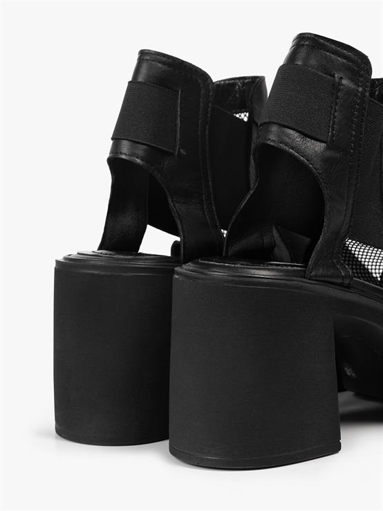 Ciro Siyah Deri Siyah File Kadın Sandalet