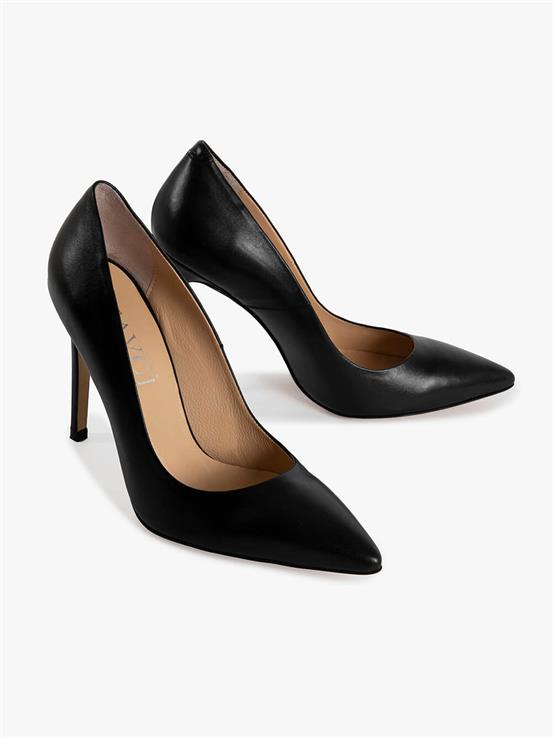 Deami Siyah Deri Kadın Stiletto
