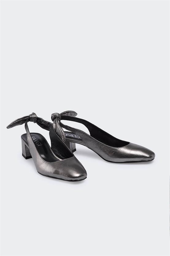 Depp Çelik Deri Kadın Topuklu Ayakkabı