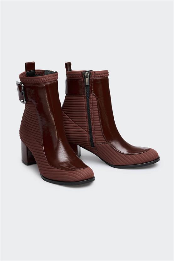 Dey Bordo Rugan Bordo Streç Kadın Bot