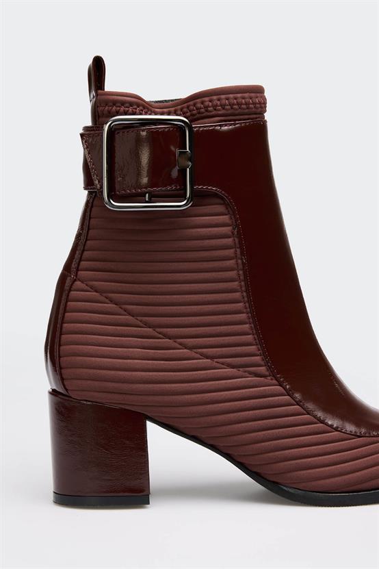 Dey Bordo Rugan Bordo Streç Kadın Bot