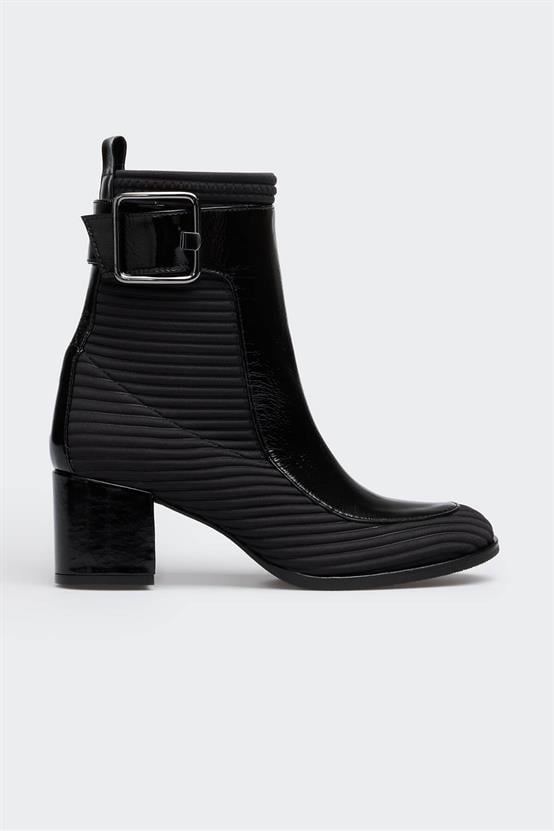 Dey Siyah Rugan Siyah Streç Kadın Bot