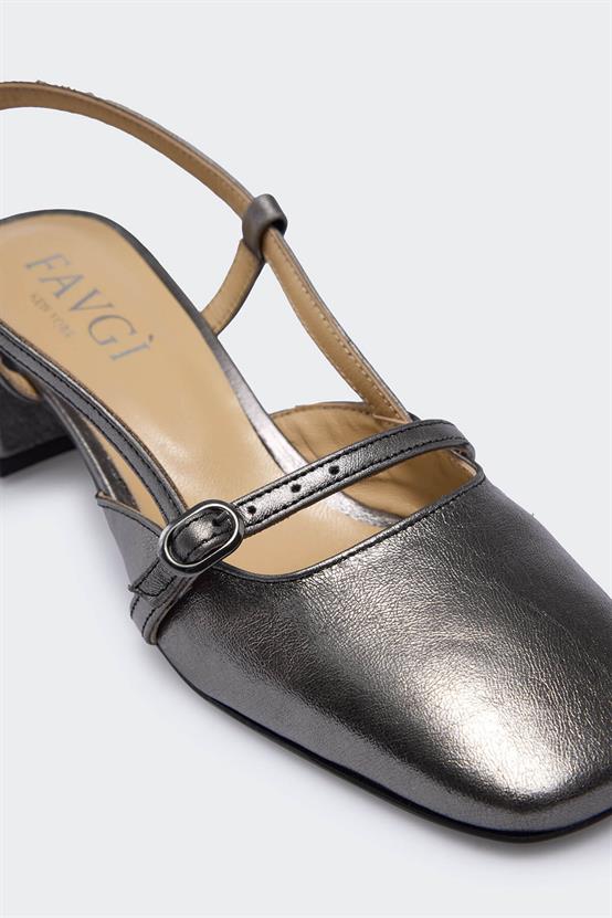 Eugirr Çelik Deri Kadın Topuklu Ayakkabı