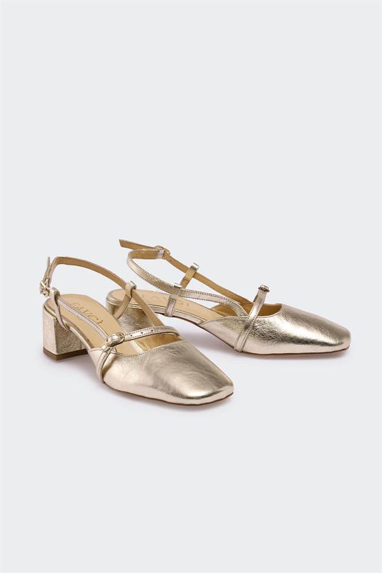 Eugirr Dore Deri Kadın Topuklu Ayakkabı