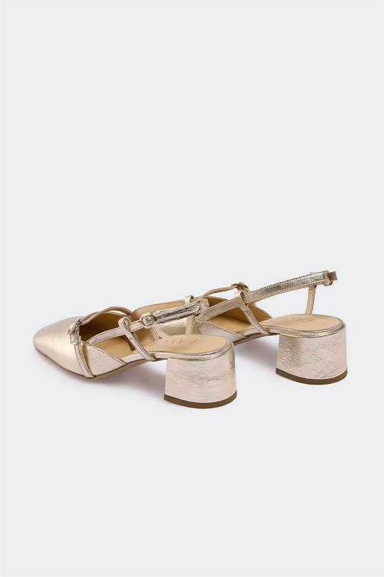 Eugirr Dore Deri Kadın Topuklu Ayakkabı