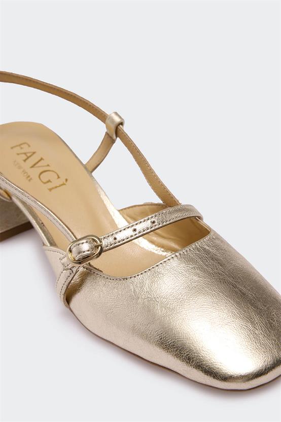 Eugirr Dore Deri Kadın Topuklu Ayakkabı