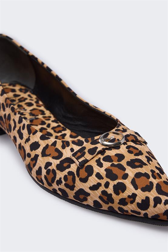 Fobel Leopar Süet Kadın Babet