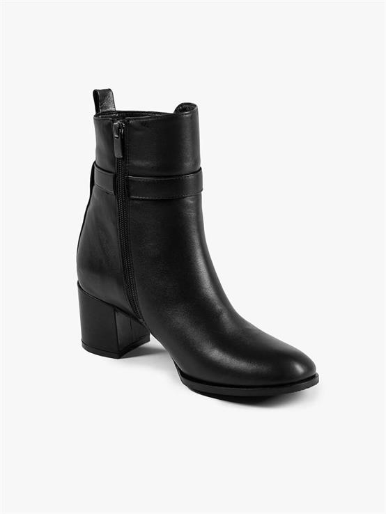 Genare Siyah Deri Kadın Bot