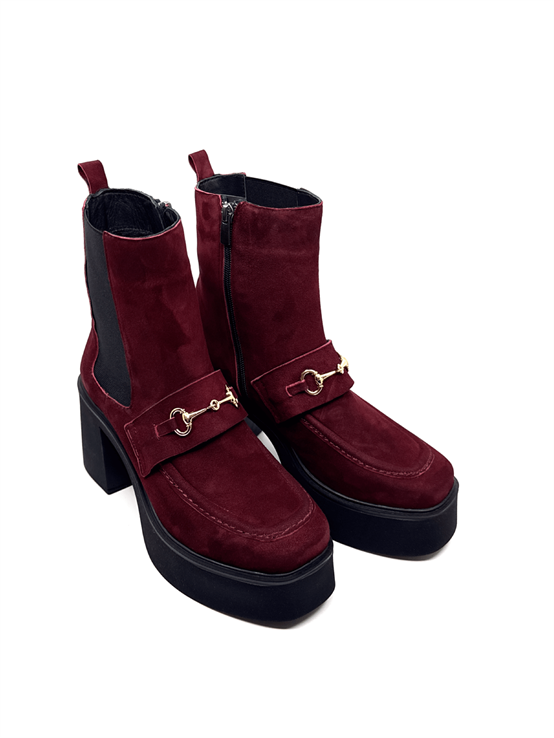 Gene Bordo Süet Kadın Bot