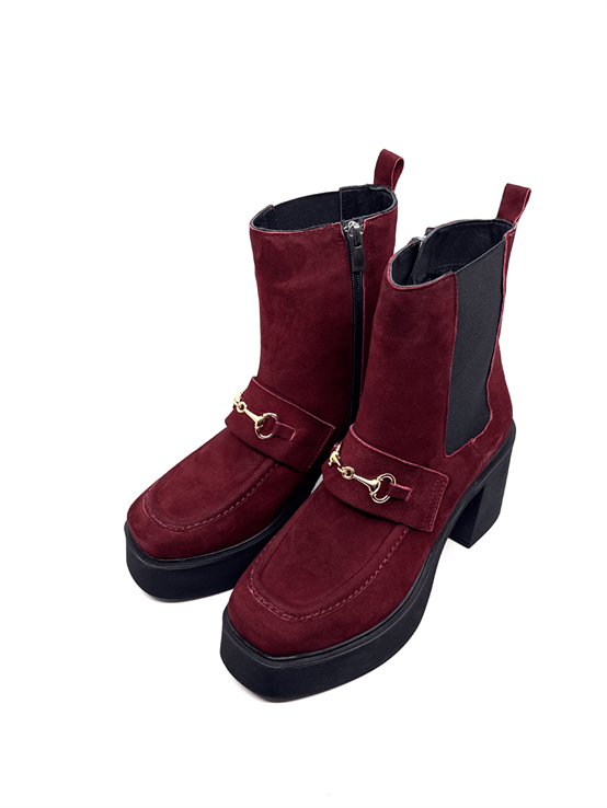 Gene Bordo Süet Kadın Bot