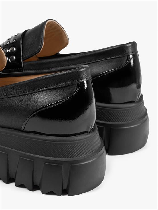 Giada Siyah Deri Kadın Loafer