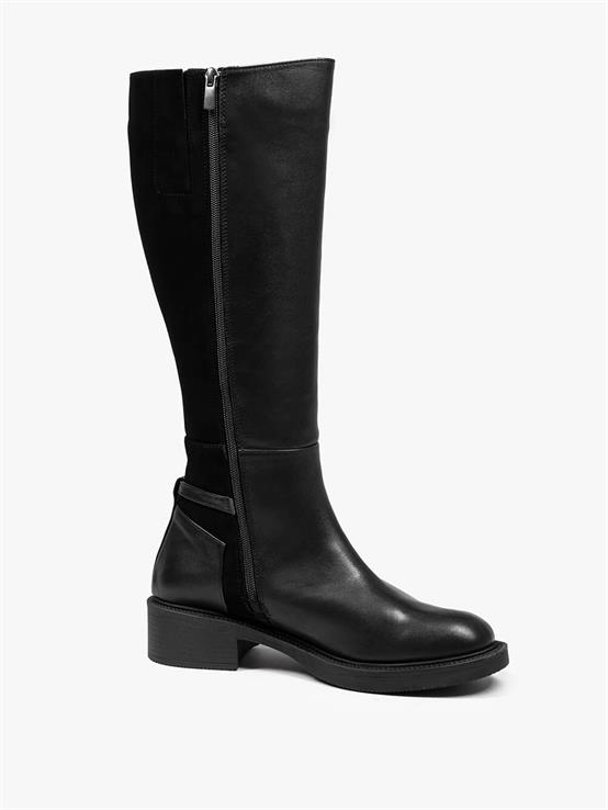 Heger Siyah Deri Kadın Çizme