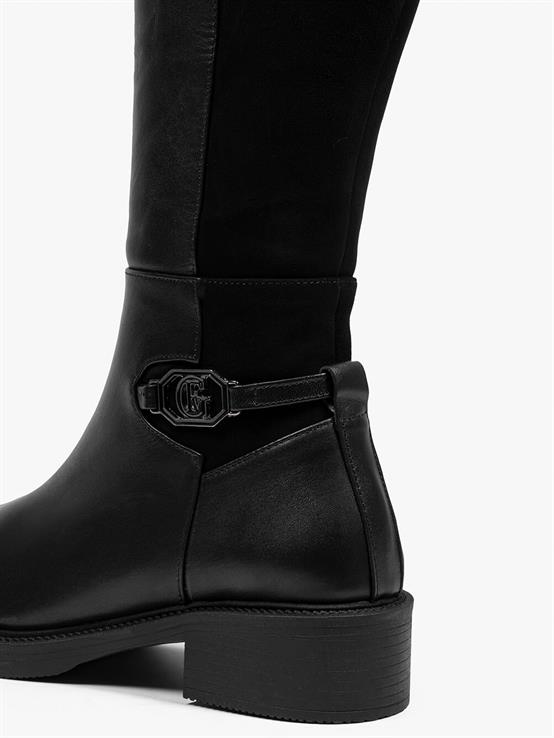 Heger Siyah Deri Kadın Çizme