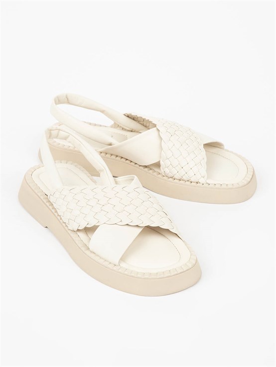 Hesy Bej Deri Kadın Sandalet 