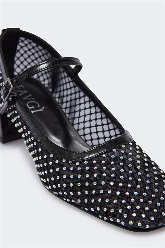 Janne Siyah File Siyah Rugan Kadın Günlük Ayakkabı