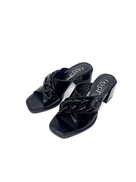 Kays Siyah Rugan Kadın Terlik