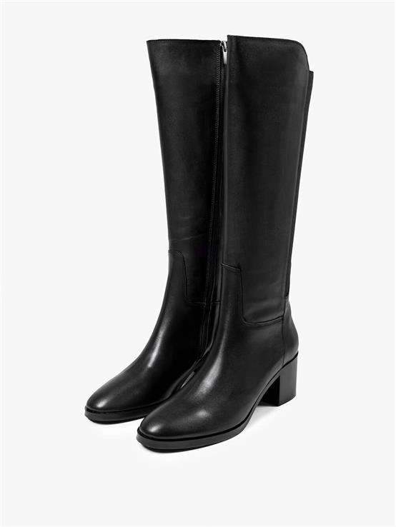 Laso Siyah Deri Kadın Çizme
