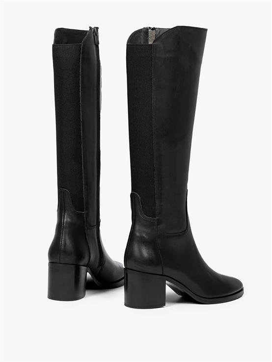 Laso Siyah Deri Kadın Çizme