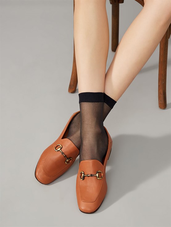 Taba Deri Kadın Loafer 