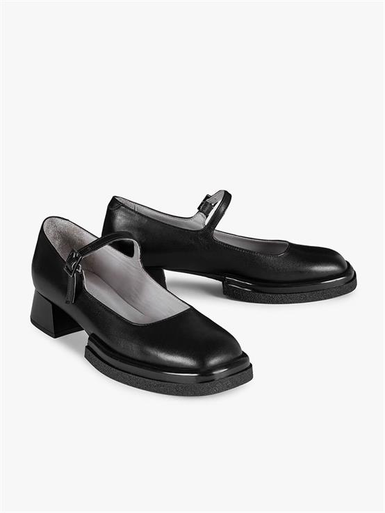 Lenna Siyah Deri Günlük Ayakkabı