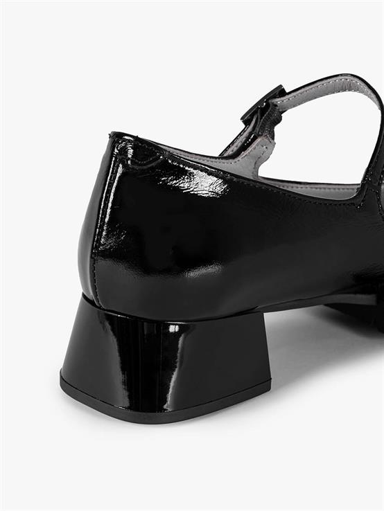 Lenna Siyah Kırışık Rugan Günlük Ayakkabı