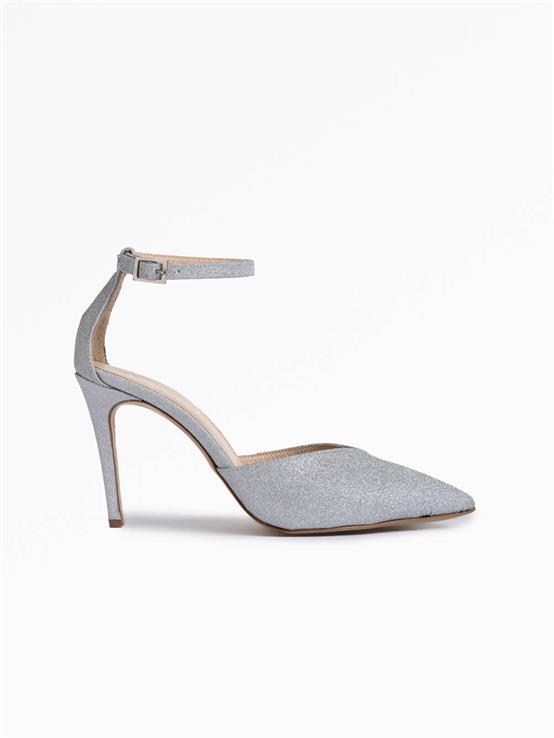 Lily Lame Simli Kumaş Kadın Topuk Ayakkabı