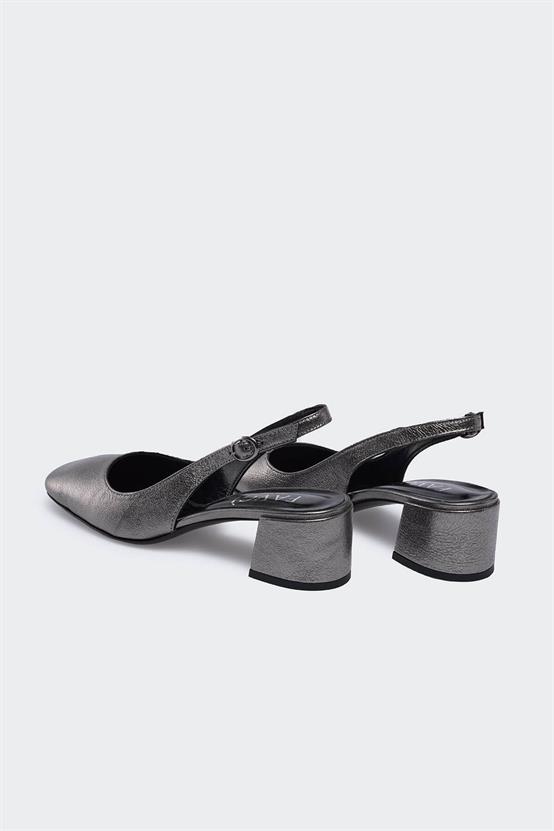 Lixoi Çelik Deri Kadın Topuklu Ayakkabı