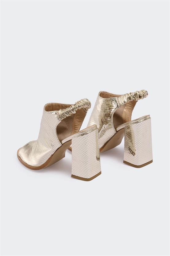 Lutorrei Dore Deri Kadın Topuklu Ayakkabı