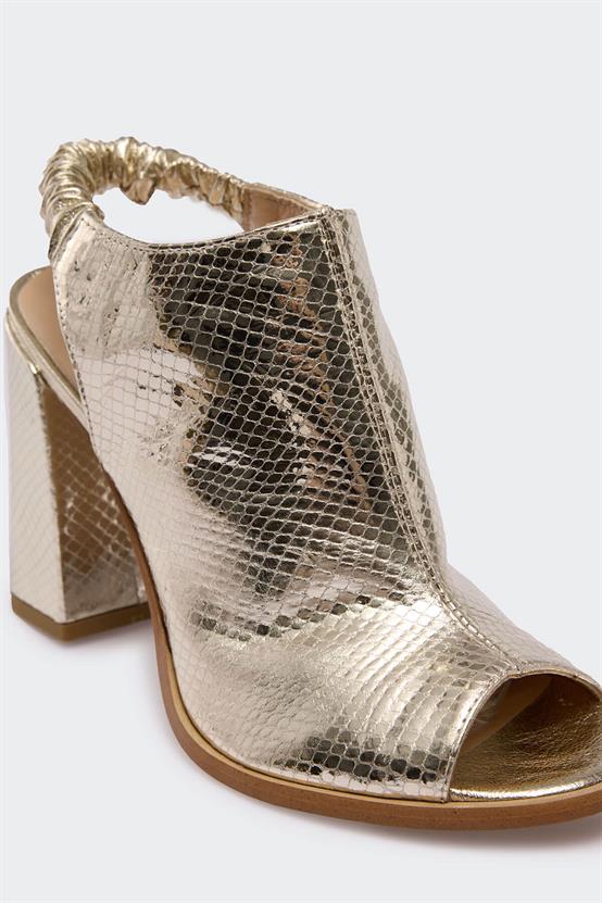 Lutorrei Dore Deri Kadın Topuklu Ayakkabı