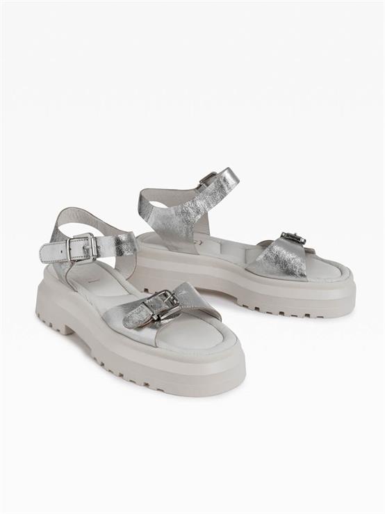 Melia Lame Deri Kadın Sandalet