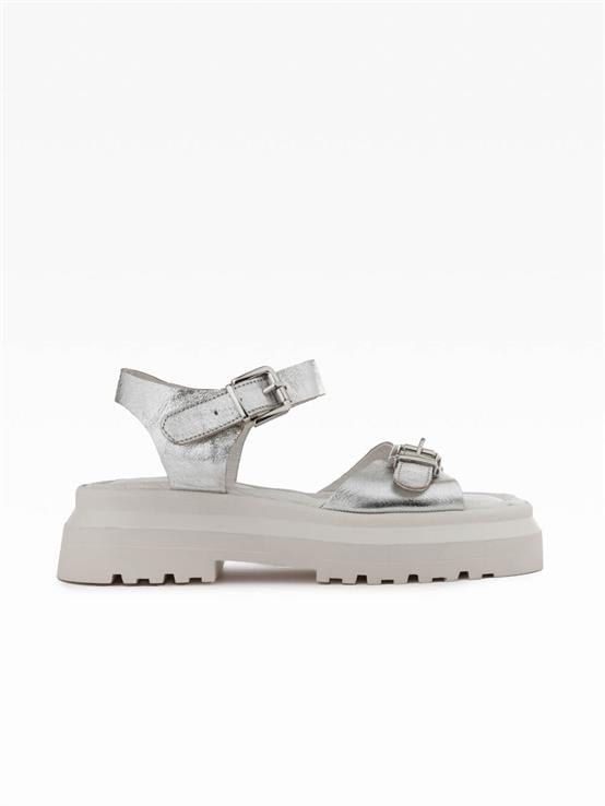 Melia Lame Deri Kadın Sandalet