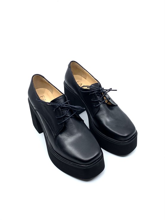 Meno Siyah Deri Günlük Ayakkabı