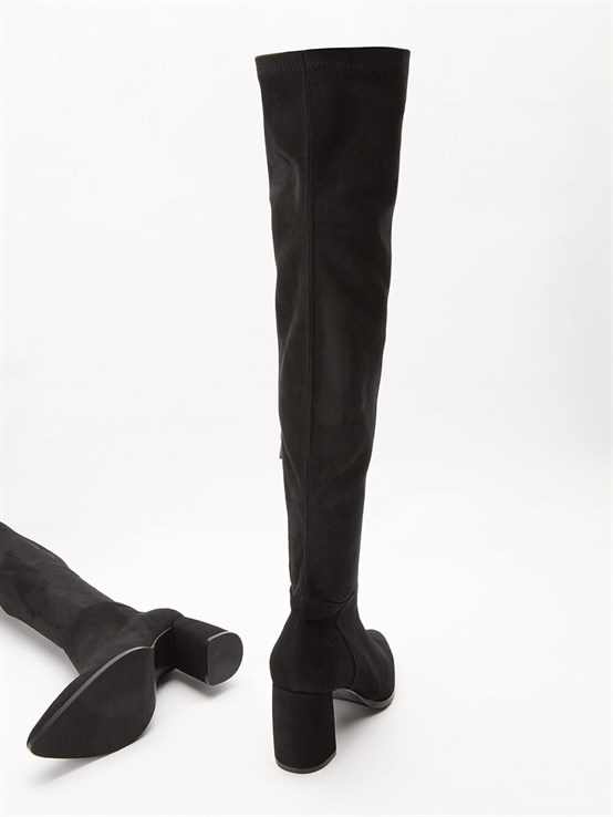 Merril Siyah Süet Streç Çizme