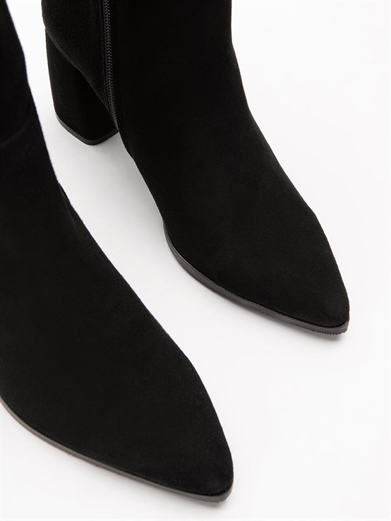 Merril Siyah Süet Streç Çizme