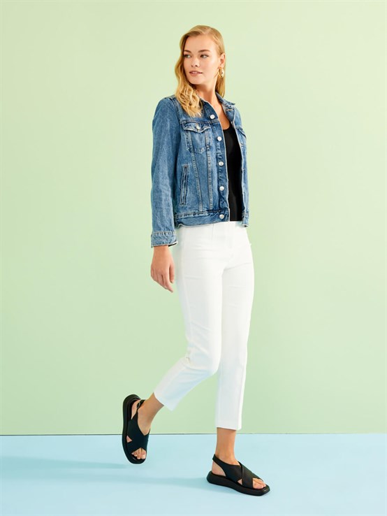 Mina Siyah Deri Kadın Sandalet