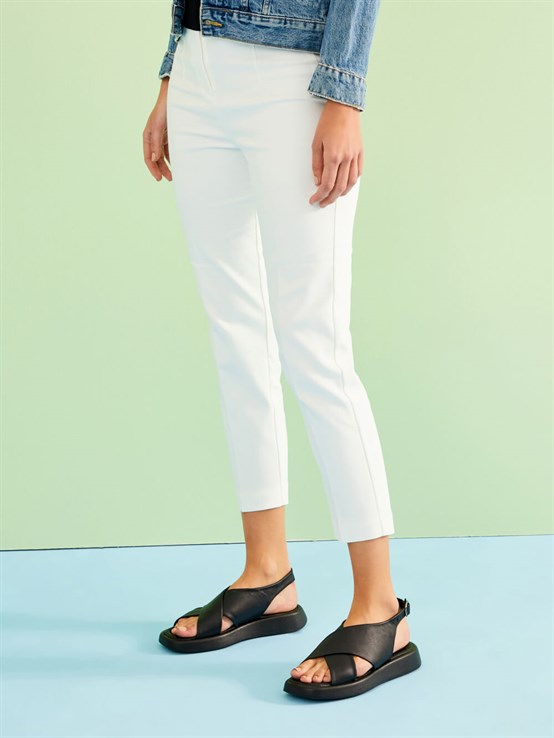 Mina Siyah Deri Kadın Sandalet