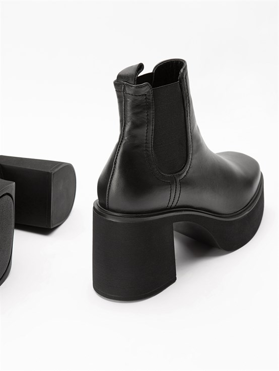 Mirre Siyah Deri Bot