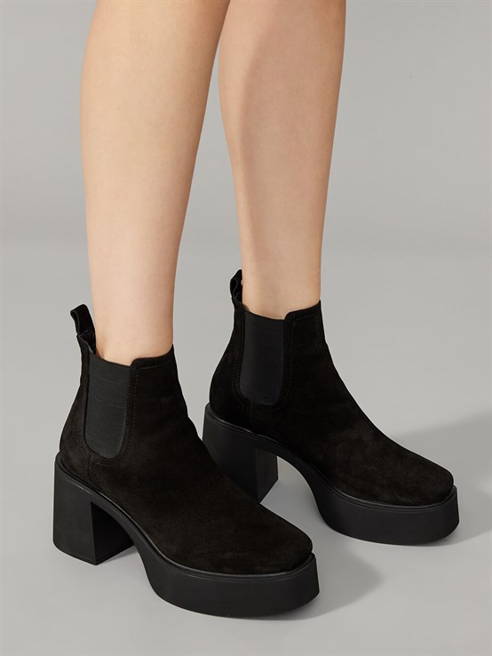 Mirre Siyah Süet Bot