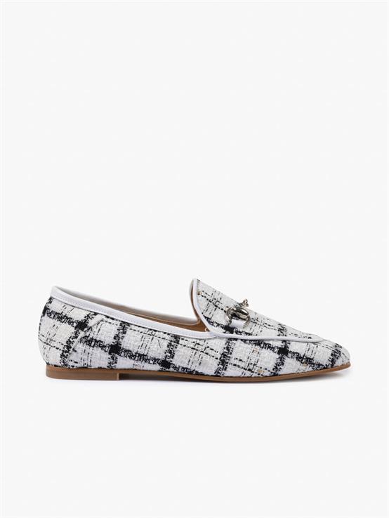 Nora Mavi Kumaş Kadın Loafer