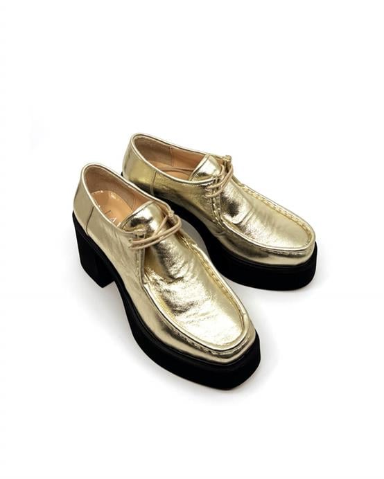 Parky Gold Deri Kadın Günlük Ayakkabı