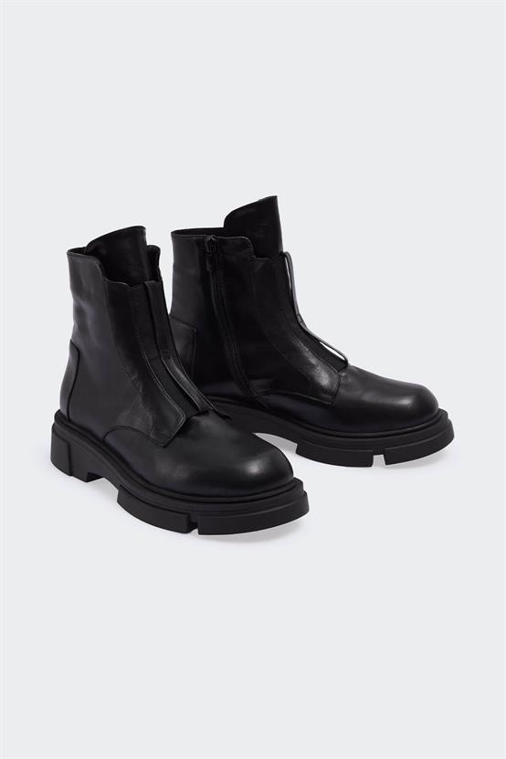 Pennoi Siyah Deri Kadın Bot