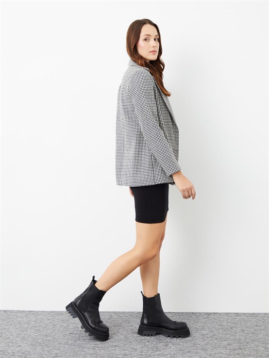 Remmi Siyah Deri Kadın Bot