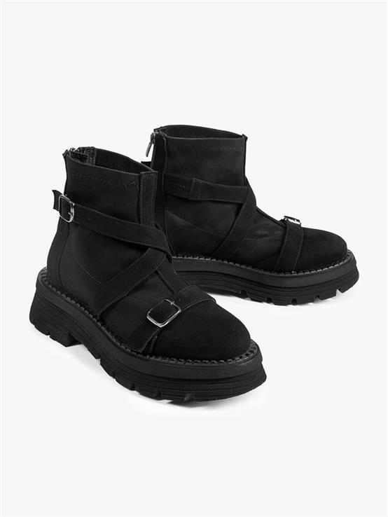 Rera Siyah Süet Siyah Süet Streç Kadın Bot