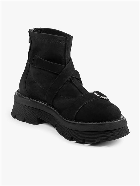 Rera Siyah Süet Siyah Süet Streç Kadın Bot