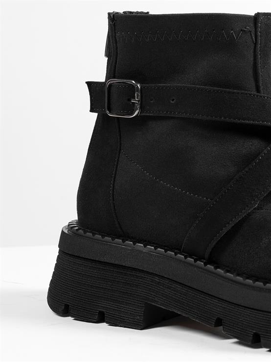 Rera Siyah Süet Siyah Süet Streç Kadın Bot